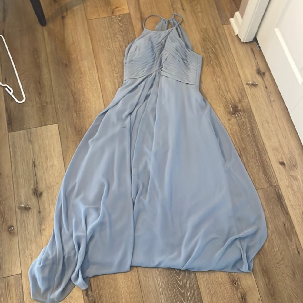 Blue bridesmaids dress from azazie